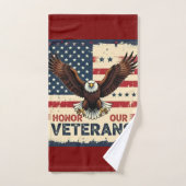 American Eagle Honor Our Veterans Bath Towel Set (Serviette à main)