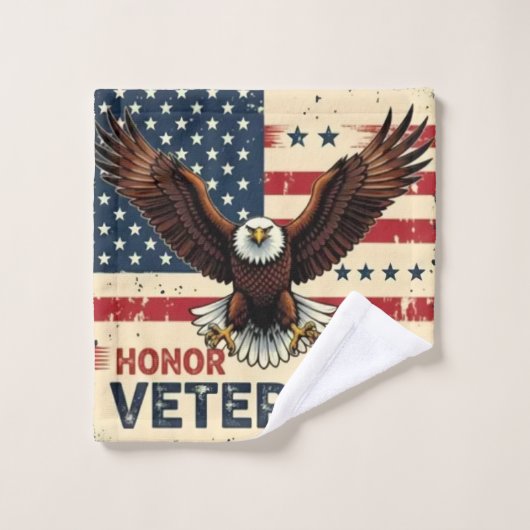 American Eagle Honor Our Veterans Bath Towel Set (Gant de toilette)