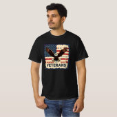 American Eagle Honor Our Veterans Black T-Shirt (Devant entier)