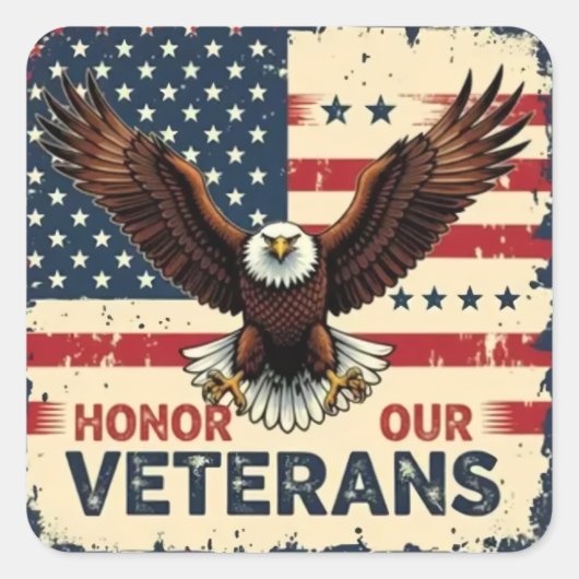 American Eagle Honor Our Veterans Stickers (Voorkant)