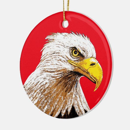 American Eagle Keramisch Ornament (Links)