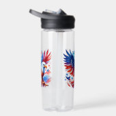 American Eagle Patriotic Design rood wit blauw Waterfles (Rechts)