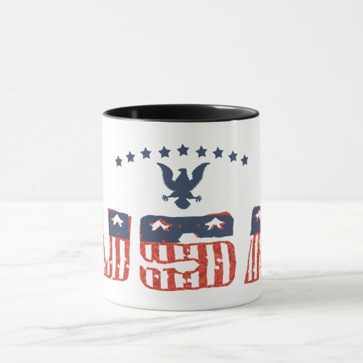 American Eagle Patriotic Grunge Version Mug (Centre)
