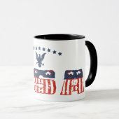 American Eagle Patriotic Grunge Version Mug (Devant droit)