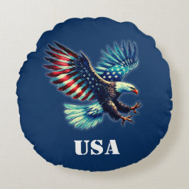 American Eagle Patriotic USA Rond Kussen