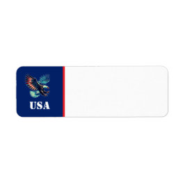 American Eagle Patriottische Vlag Blauw Etiket