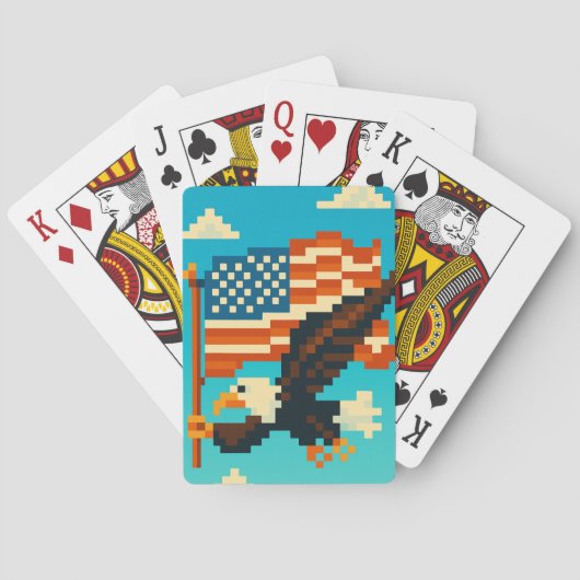 American Eagle Pixel Art speelkaarten (Achterkant)