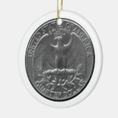 American Eagle Quarter Keramisch Ornament (Links)