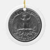 American Eagle Quarter Keramisch Ornament (Achterkant)