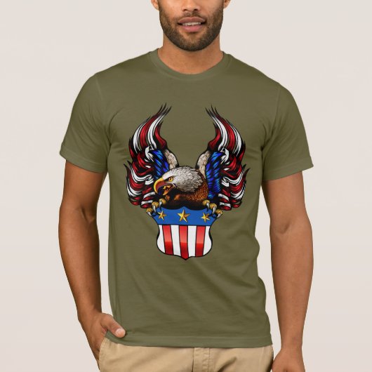 American Eagle, Red White & Blue, Patriot, T-shirt (Voorkant)