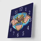 American Eagle Square Clock Vierkante Klok (Hoek)