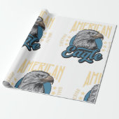 American Eagle Superior Kwaliteit Patriottisch Cadeaupapier (Uitgerold)
