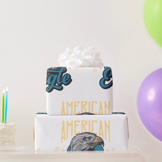 American Eagle Superior Kwaliteit Patriottisch Cadeaupapier