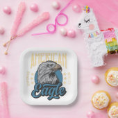 American Eagle Superior Kwaliteit Patriottisch Papieren Bordje (Feest)