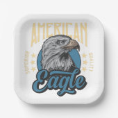 American Eagle Superior Kwaliteit Patriottisch Papieren Bordje (Voorkant)