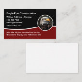 American Eagle Thème de construction Cartes de vis (Devant / Derrière)