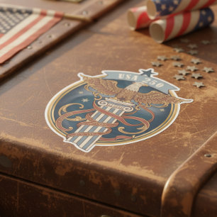 American Eagle USA 250 Art Nouveau motief ID1304 Sticker