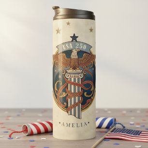 American Eagle USA 250 Art Nouveau motief ID1304 Thermosbeker