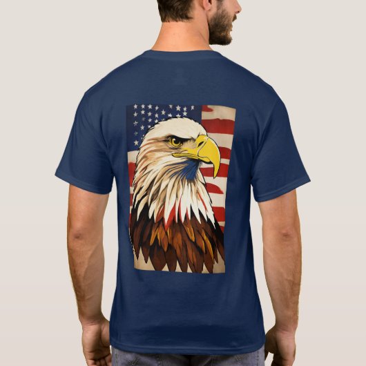 American eagle volant Design imprimé T-shirt (Dos)
