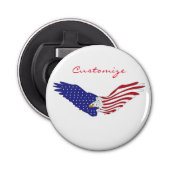 American Eagles Thunder_Cove Patriotic op 4 juli Button Flesopener (Voorkant)