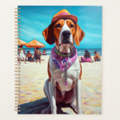American English Foxhound on Beach, cadeau d'été (Devant)
