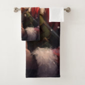 American English Foxhound Santa Claus Noël (En situation)