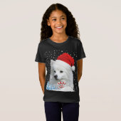 American Eskimo Chien laide Sweat de Noël Père Noë (Devant entier)