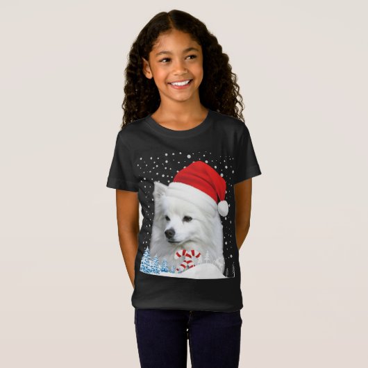 American Eskimo Chien laide Sweat de Noël Père Noë (Devant entier)