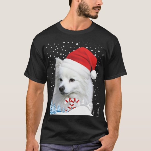 American Eskimo Chien laide Sweat de Noël Père Noë (Devant)
