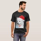 American Eskimo Chien laide Sweat de Noël Père Noë (Devant entier)