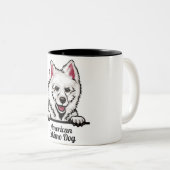 American Eskimo Chien Mug (Devant droit)