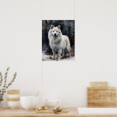American Eskimo Dog Art Poster (Cuisine)