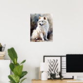 American Eskimo Dog Art Poster (Bureau à domicile)