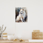 American Eskimo Dog Art Poster (Cuisine)