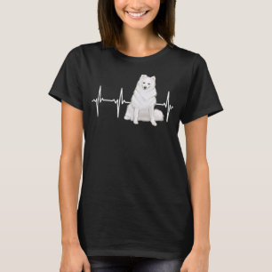 American Eskimo Dog Heartbeat Hondenliefhebber T-shirt