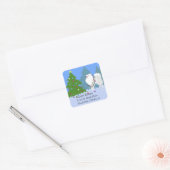 American Eskimo Dog kerstreportage Label (Envelop)