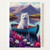 American Eskimo Dog on Paddle: Een Schilderachtig  Planner (Achterkant)