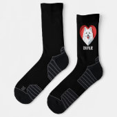 American Eskimo Dog Owner Lover Aangepaste Tekstna Sokken (Links)