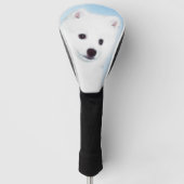 American Eskimo Dog Painting - Original Dog Art Golfheadcover (Voorkant)
