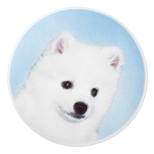 American Eskimo Dog Painting - Original Dog Art Keramische Knop