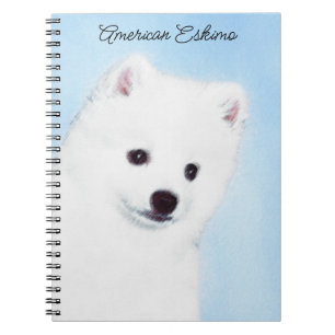 American Eskimo Dog Painting - Original Dog Art Notitieboek