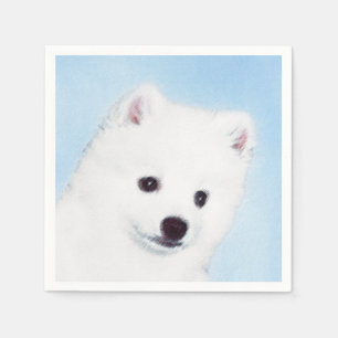 American Eskimo Dog Painting - Original Dog Art Servet
