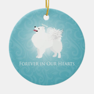 American Eskimo Dog Pet Loss Sympathie Design Keramisch Ornament