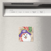 American Eskimo Dog Pirate Magnet (In Situ (Lave-vaisselle))