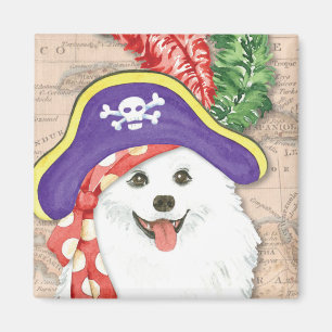 American Eskimo Dog Pirate Magnet