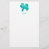 American Eskimo Waterverf Design Briefpapier (Voorkant)