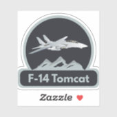 American F-14 Jet Fighter Sticker (Vel)