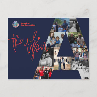 American Families United Dankkaart Briefkaart