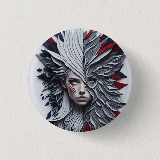 american fan 19 ronde button 3,2 cm (Voorkant)