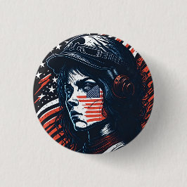 american fan 1 ronde button 3,2 cm